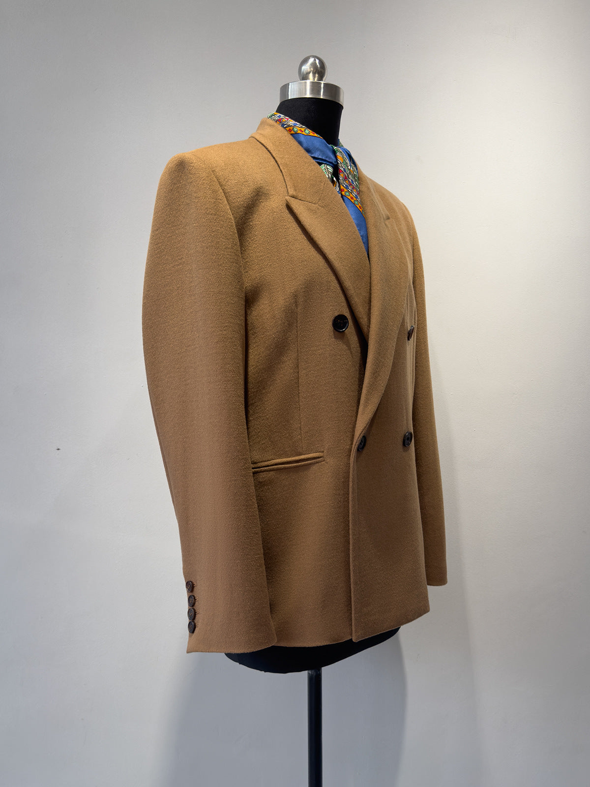 Single-Sided Lining Double-Breasted 50% Fine Wool Suit