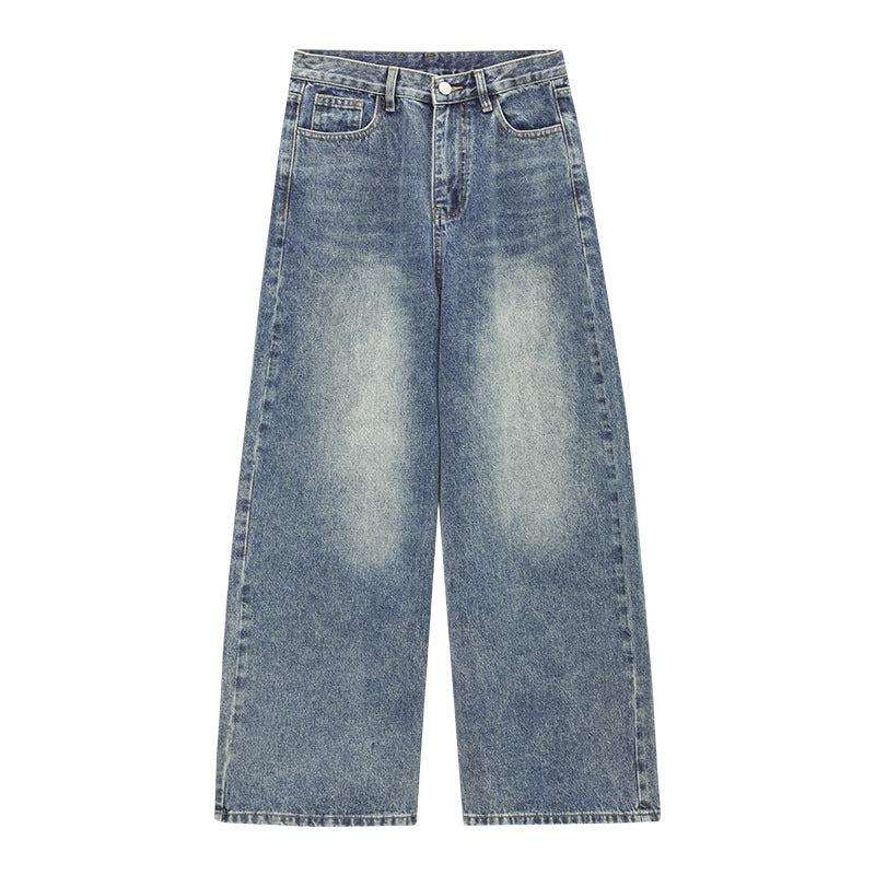 Washed Wide-Leg High Waisted Jeans
