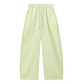 Drawstring Elastic Waist Barrel Pants