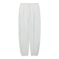Elastic Fit Wide-Leg Drawstring Recycled Fabric Pants