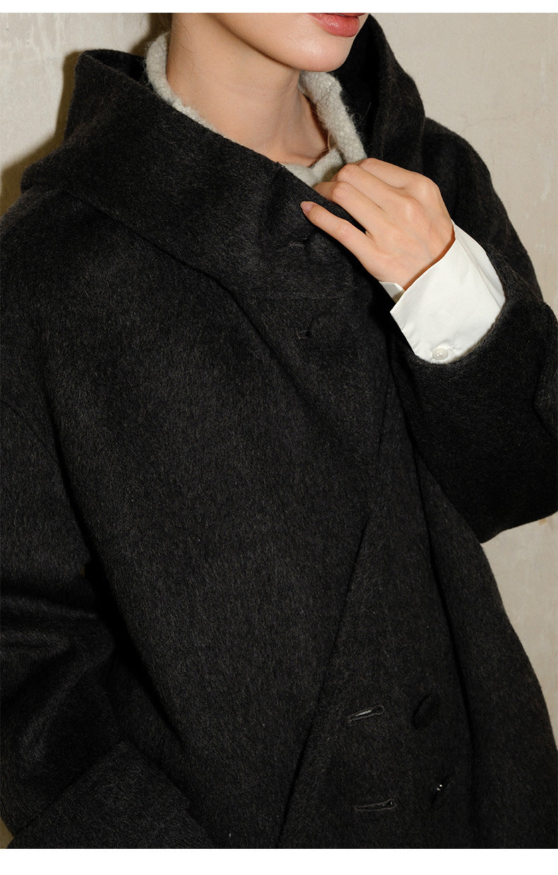 Long Wool Double-Sided Cashmere Coat