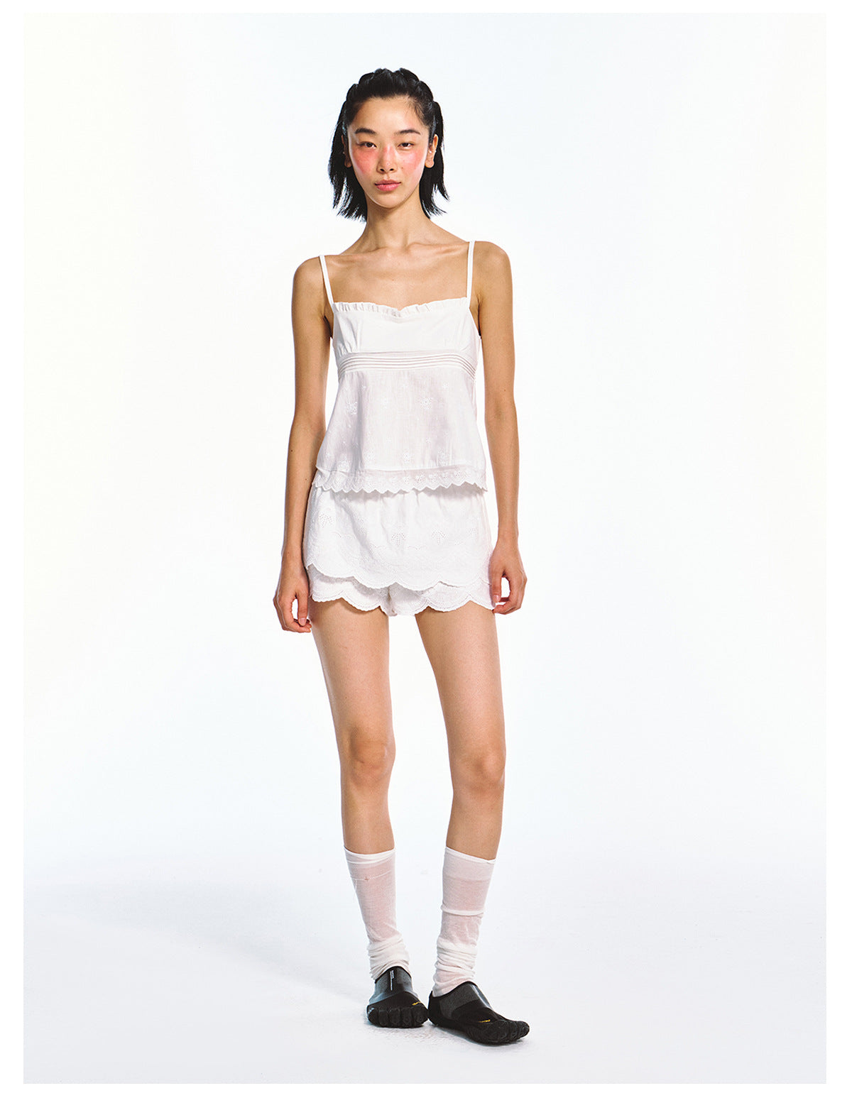 Linen-cotton Beautiful Vintage Style Embroidered Camisole Top