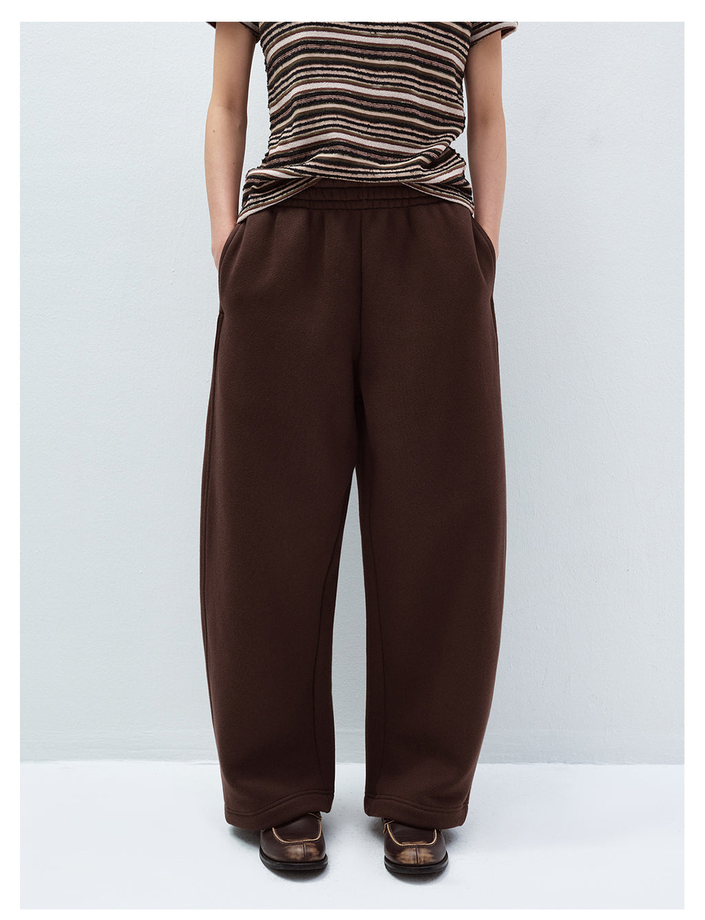 Thick Fleece Elastic Waist Sweatpants