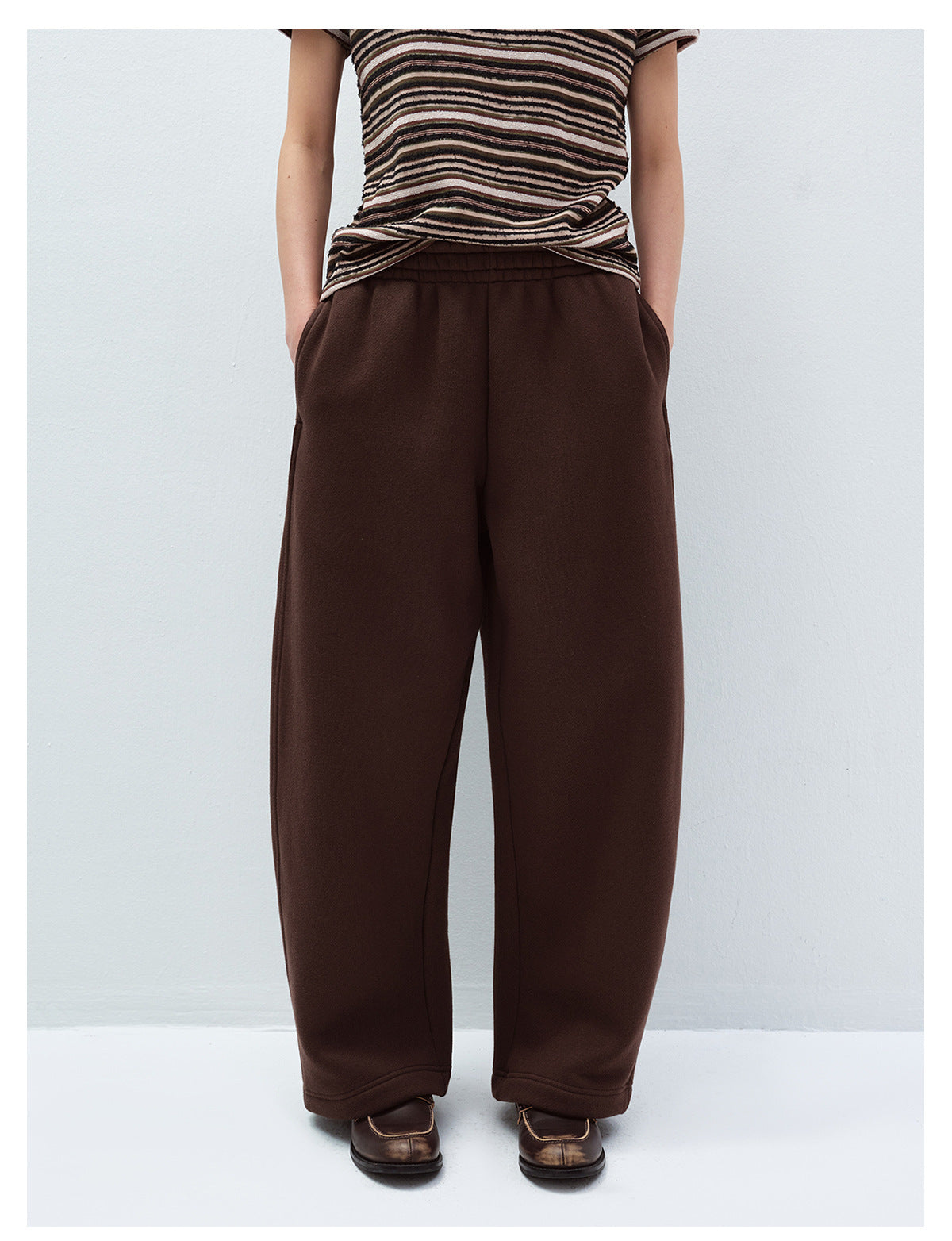 Thick Fleece Elastic Waist Sweatpants