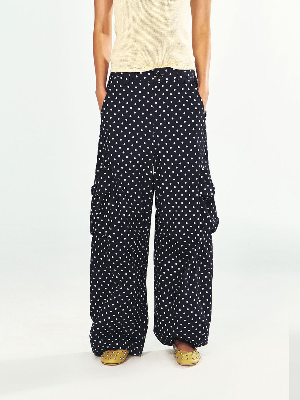 Polka Dot Versatile Cargo Pants