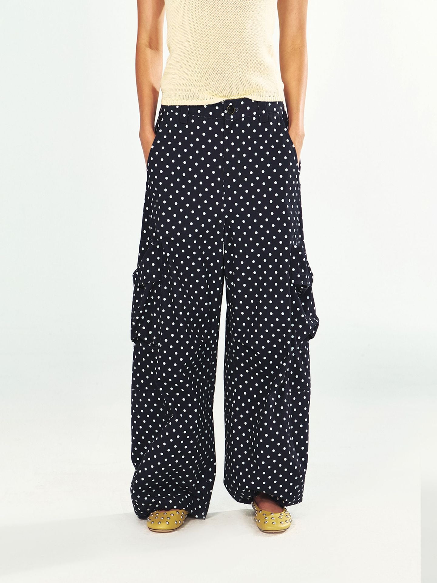 Polka Dot Versatile Cargo Pants