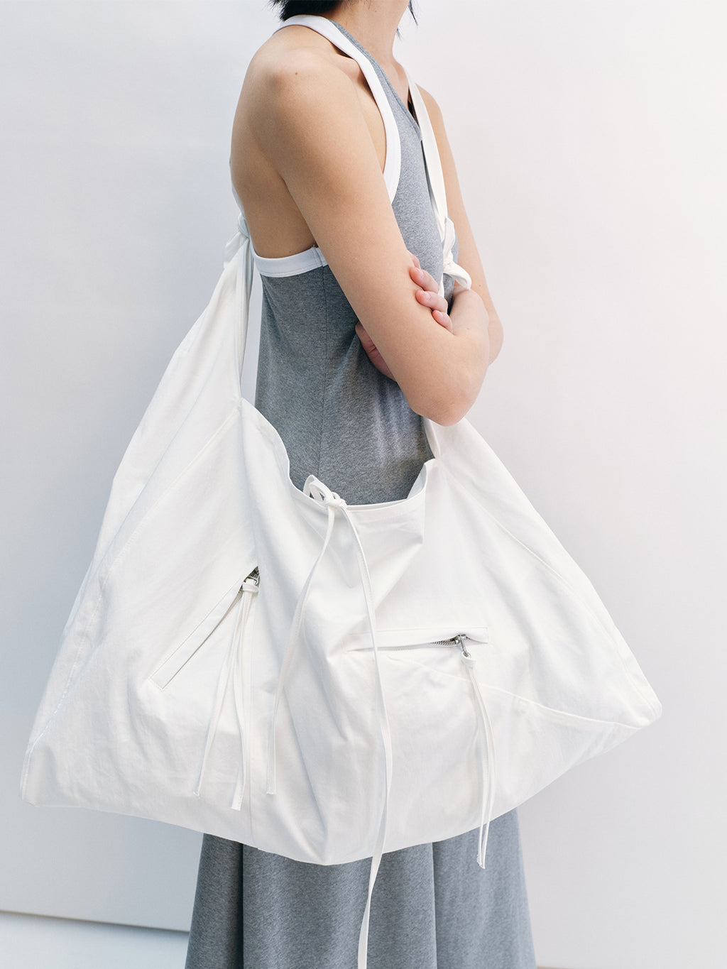 Crossbody Asymmetrical Zipper Shoulder Tote Bag