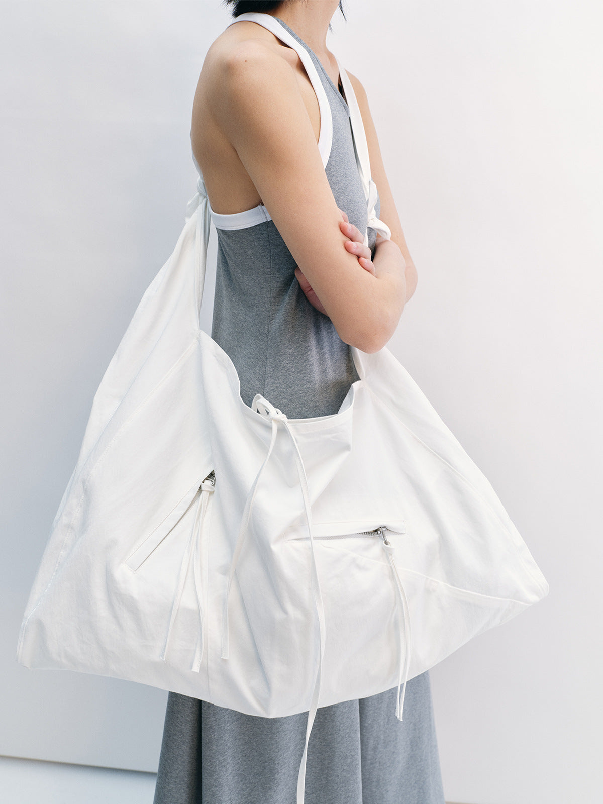 Crossbody Asymmetrical Zipper Shoulder Tote Bag