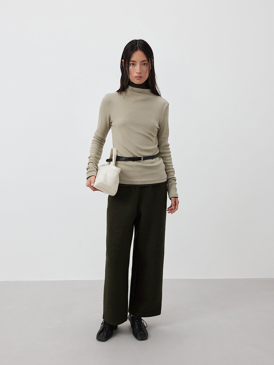 Wool Thickened Warm Comfortable Straight-Leg Pants