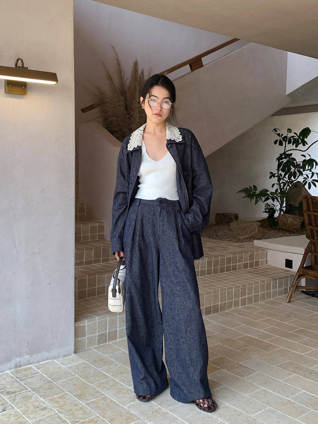 Linen Straight-Leg Loose Pants