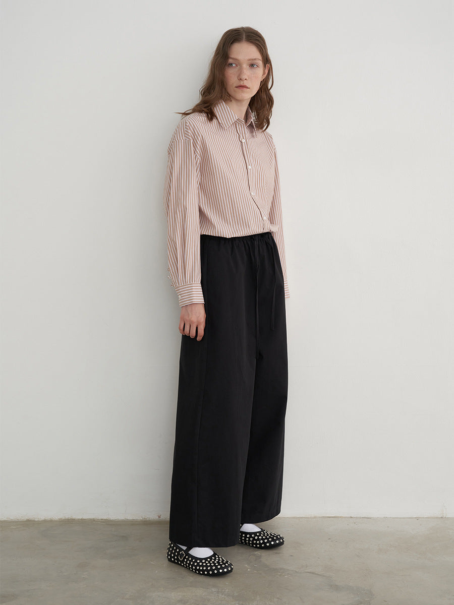 Drawstring Wide Leg Pants