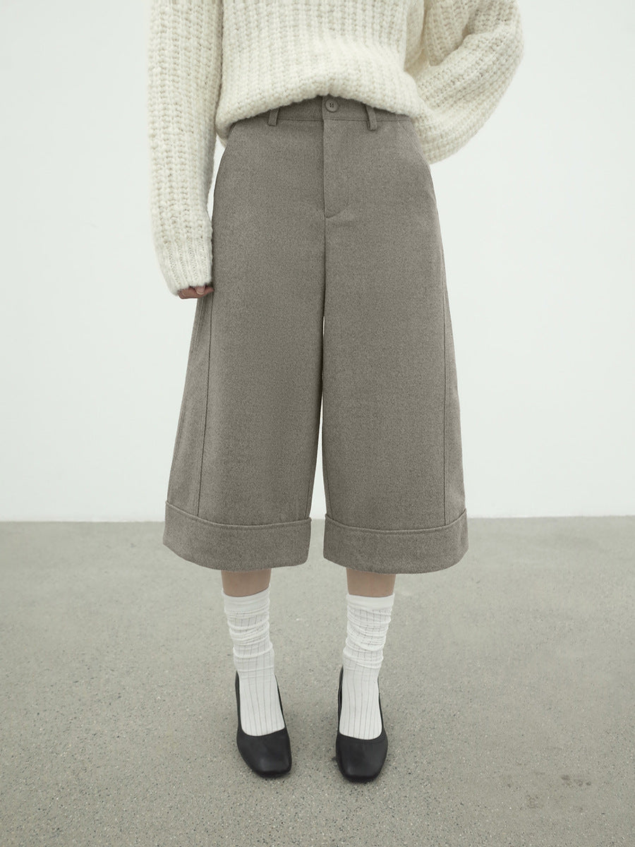 Thick Wide-Leg Casual Shorts