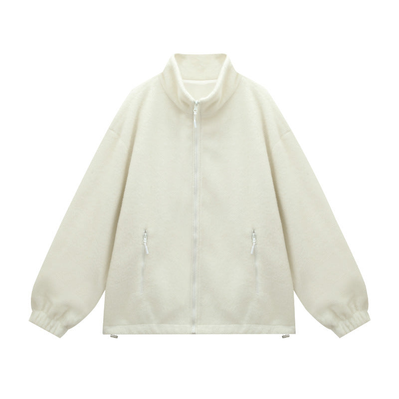 Oversized Polar Fleece Full Zip Jacket