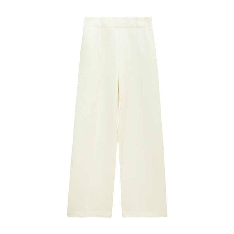 Comfortable Structured Ponte Wide-Leg Pants