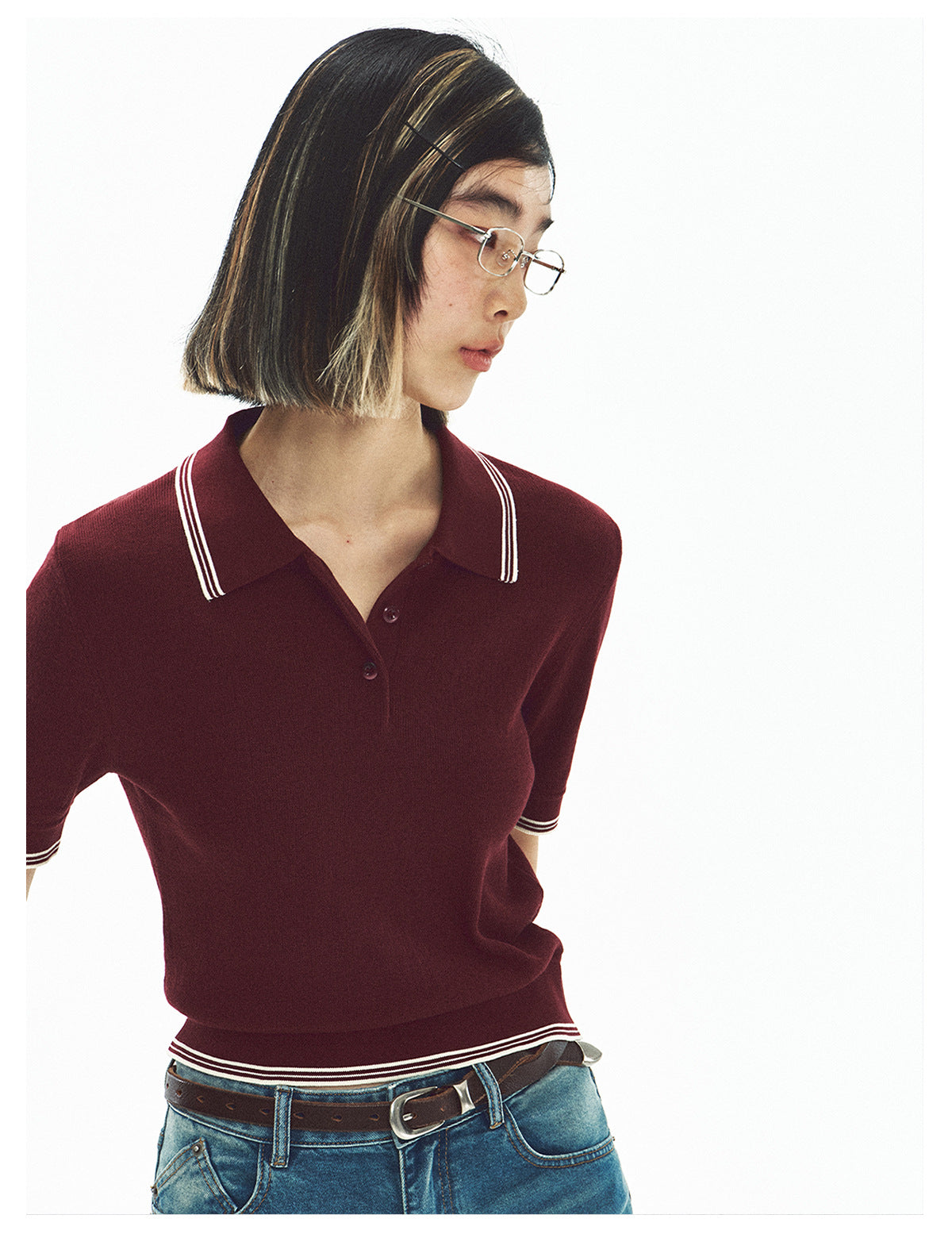 Slim-fit Short-sleeve Cotton Knit Polo Shirt