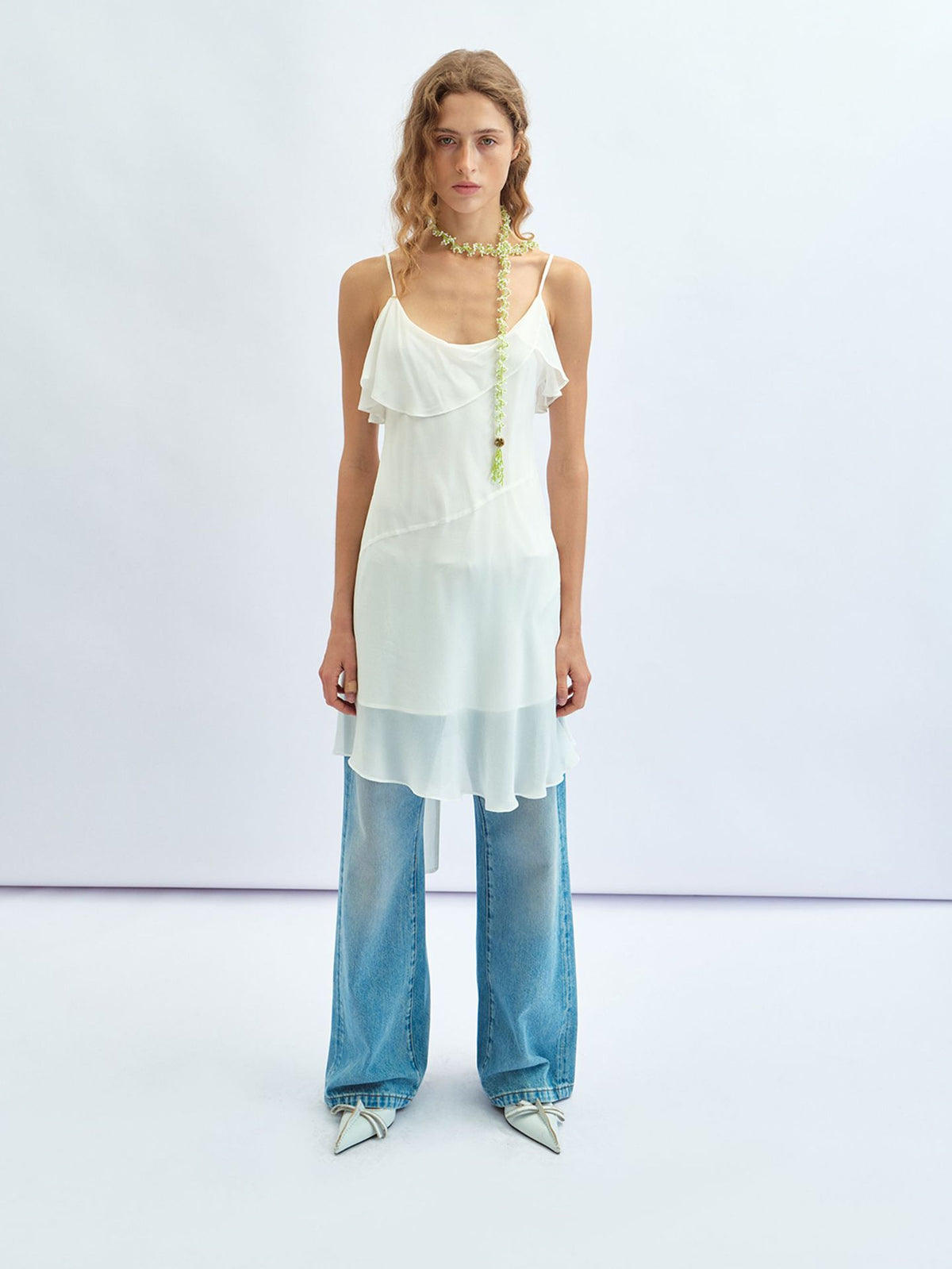 Double Crepe Slip Dress