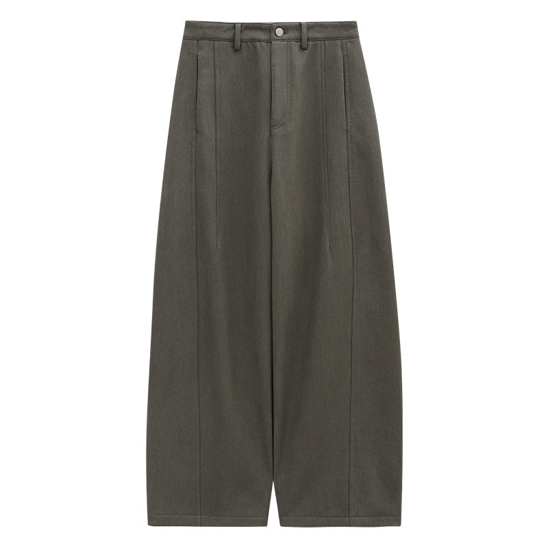 Wide-Leg Tailored Relaxed Pleat Trousers