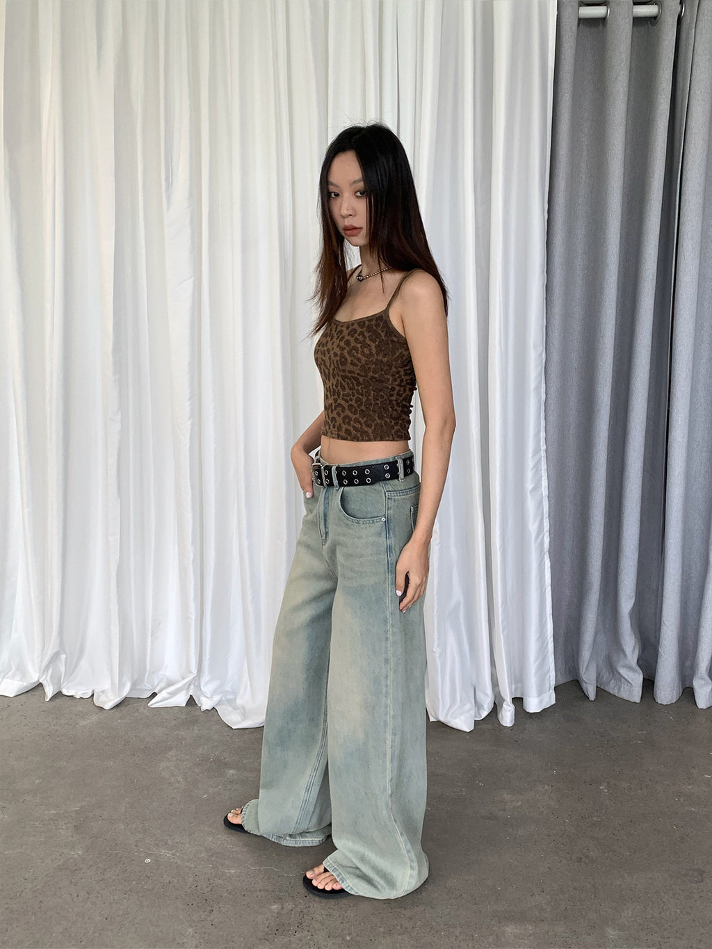 Leopard Print Camisole Crop Top