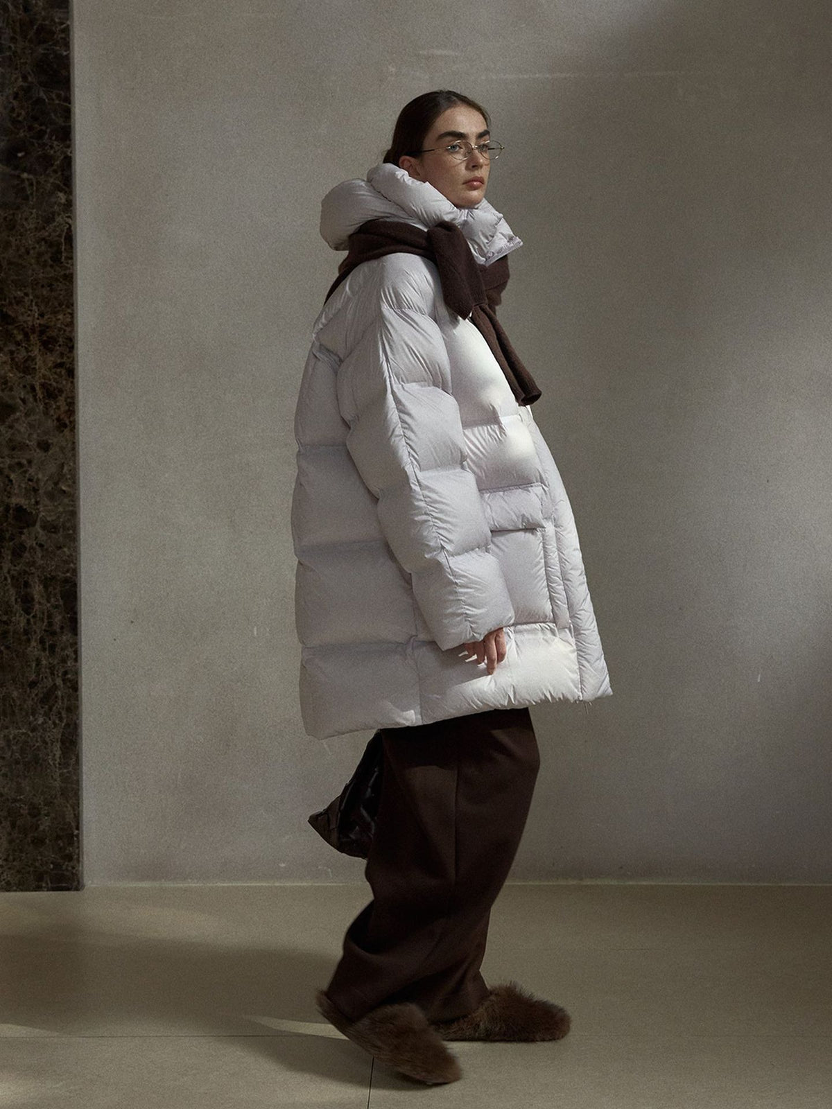 Ultra-Soft Cloud Hooded Seamless Long Puffer Jacket with Pockets