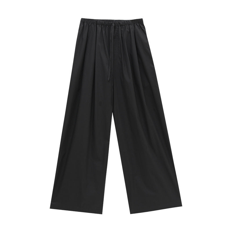 Relaxed Wide Leg Elastic Waist Pants
