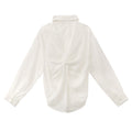 Butterfly Twisted Hollow Back Sheer Linen Shirt