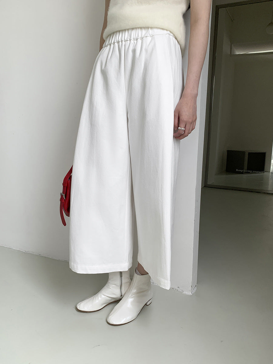 Straight Leg Versatile Cotton Trousers