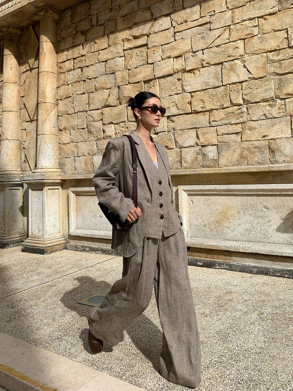 Oversize Linen Women's Blazer