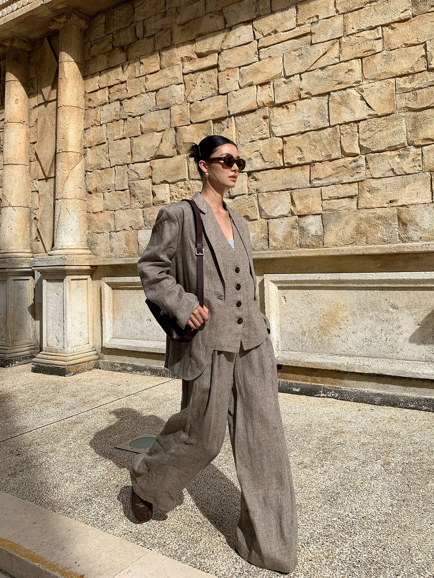 Oversize Linen Women's Blazer