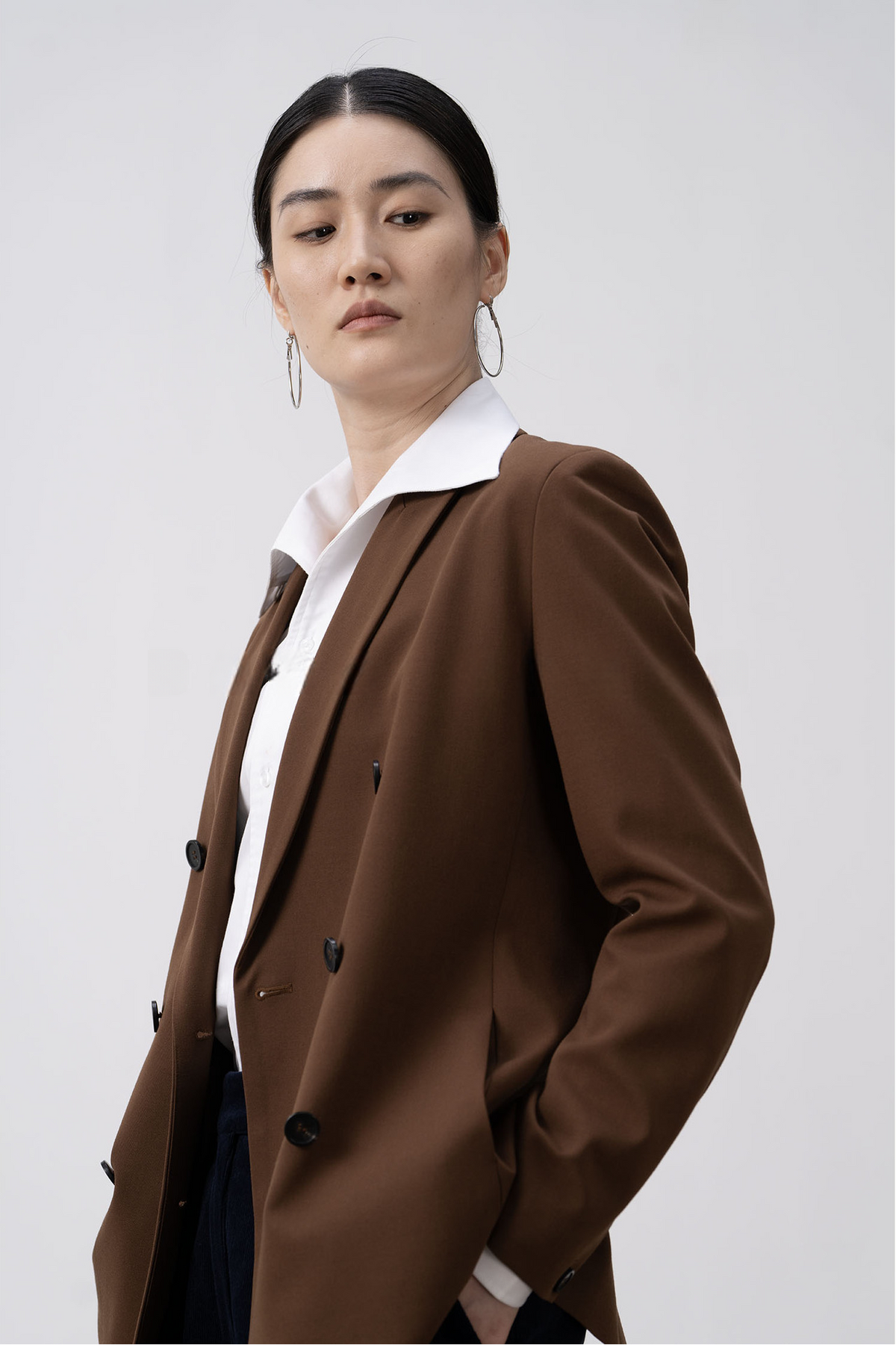 Premium Double-breasted Flared Collar Blazer