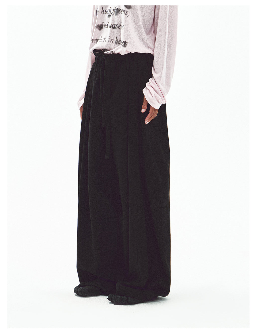 Comfortable Drape Drawstring Elastic Waist Casual Pants