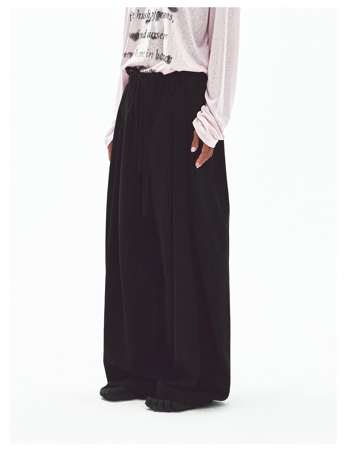 Comfortable Drape Drawstring Elastic Waist Casual Pants