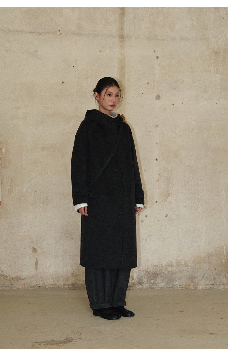 Long Wool Double-Sided Cashmere Coat