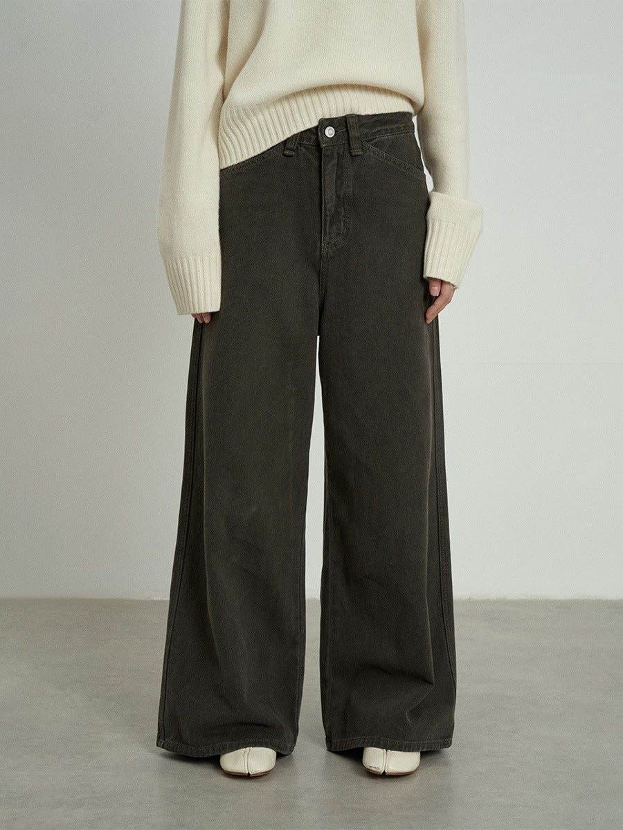 Wide-Leg High Waisted Jeans