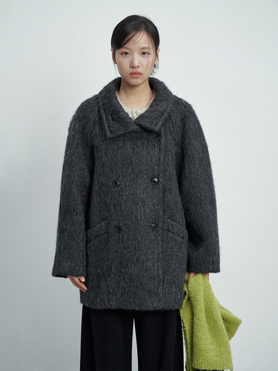 Double-Breasted Wool Coat