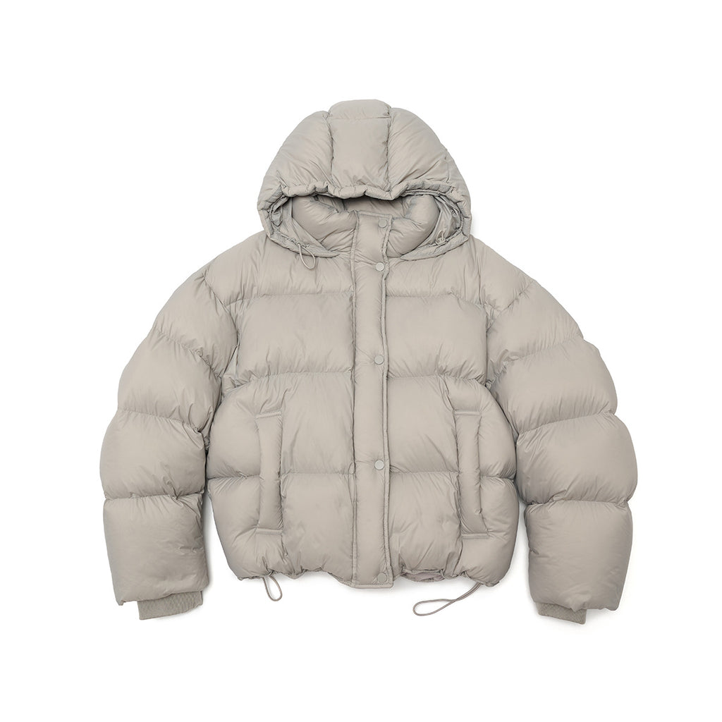 Drawstring Hem Warm Puffer Jacket