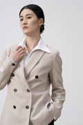 Premium Double-breasted Flared Collar Blazer