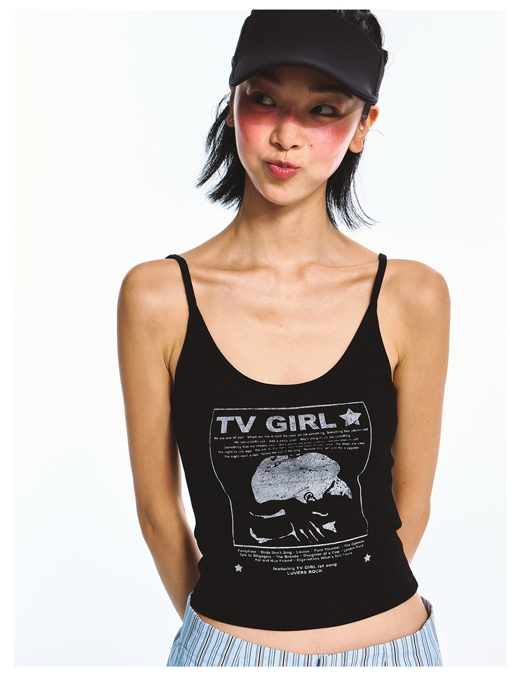 TV Girl Band Scoop Neck Camisole Top