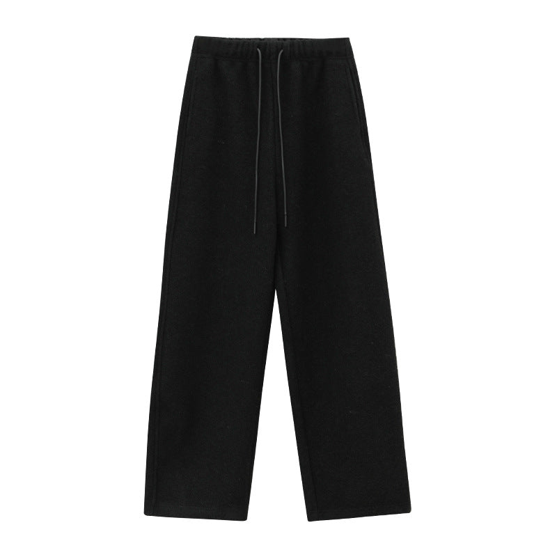 Drawstrings Soft Wool Sweatpants