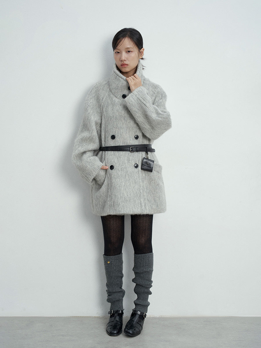 Double-Breasted Wool Coat