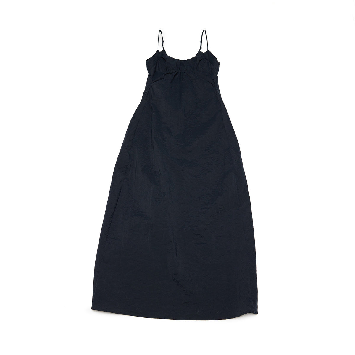 Sleeveless Suspender Pleated Zipper Back Maxi Dress