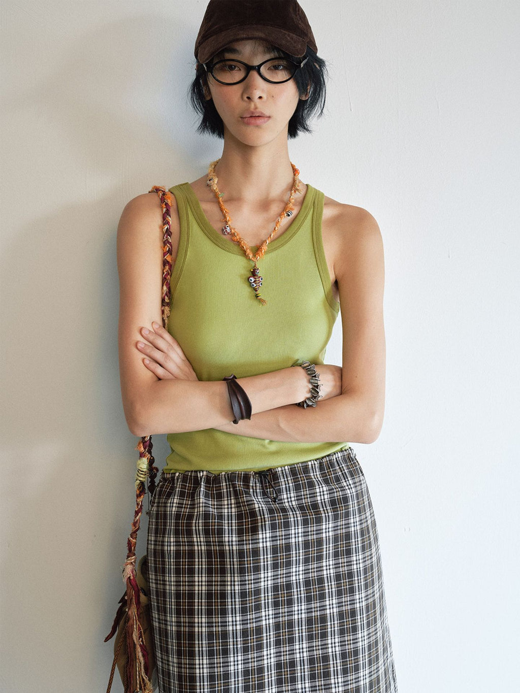 Layered Color-Blocking Casual Tank Top