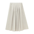 Gathered Pleated A-Line Maxi Skirt