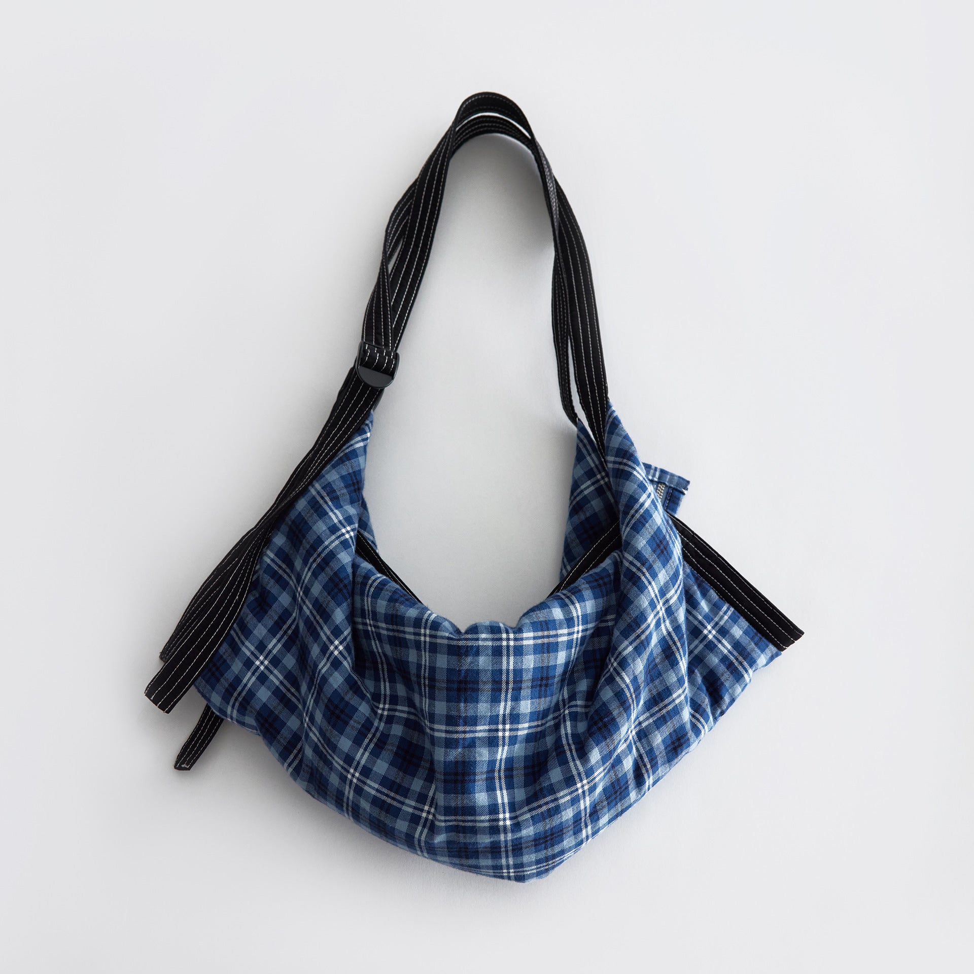 Vintage Classic Plaid One Shoulder Padded Underarm Bag