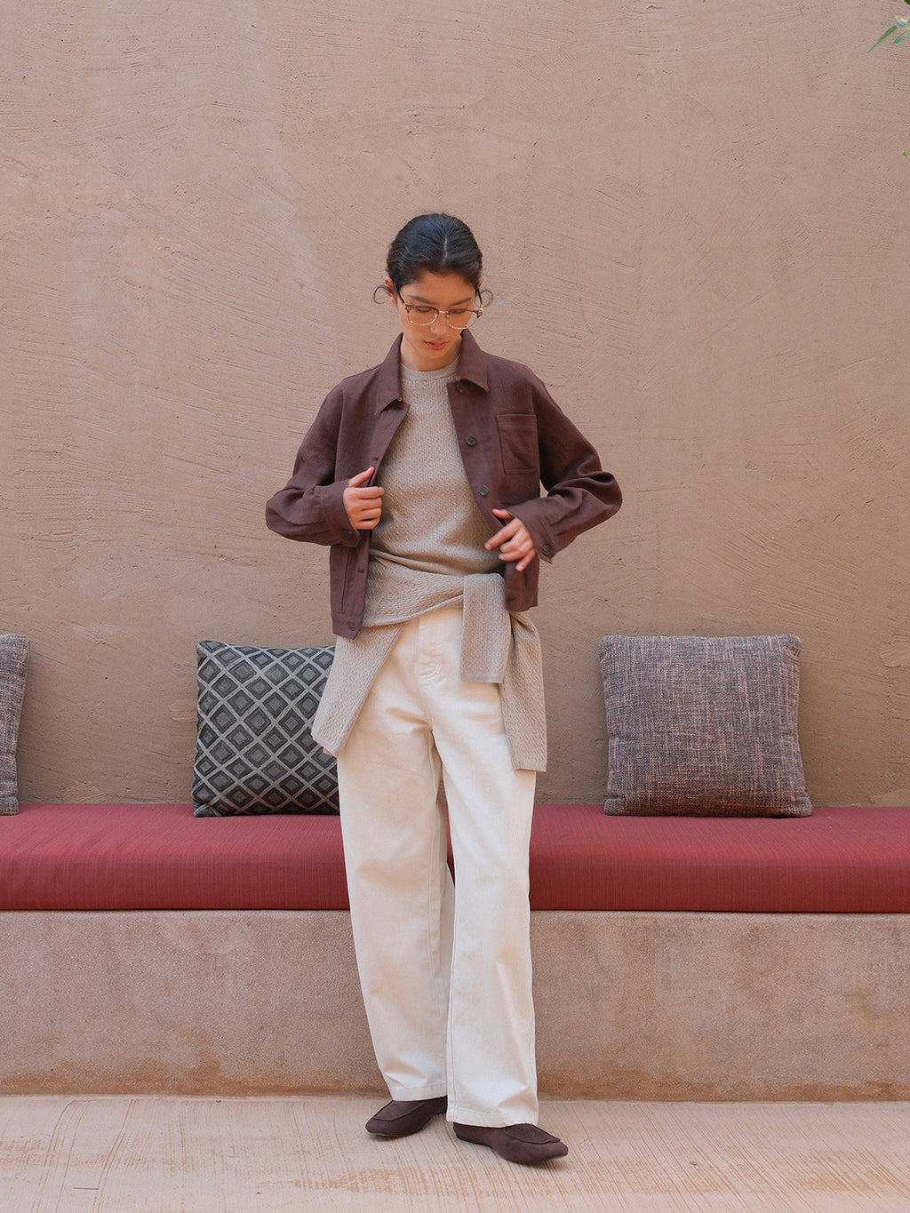High-Waist Straight-Leg Jeans with Belt
