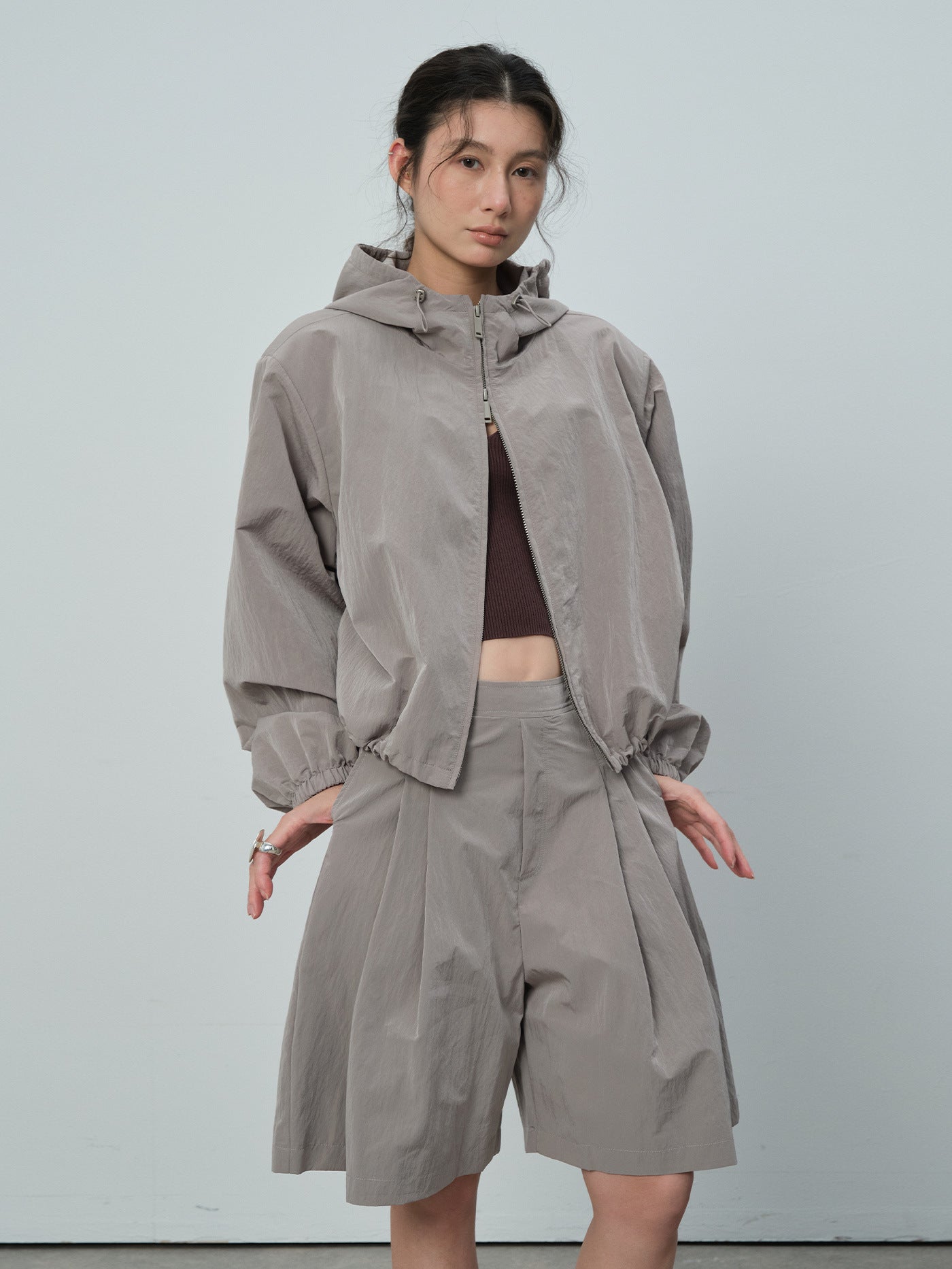 Functional Wide-Leg Shorts
