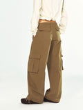 Straight-leg Slimming Drawstring Work Pants