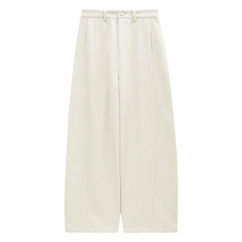 Wide-Leg Tailored Relaxed Pleat Trousers