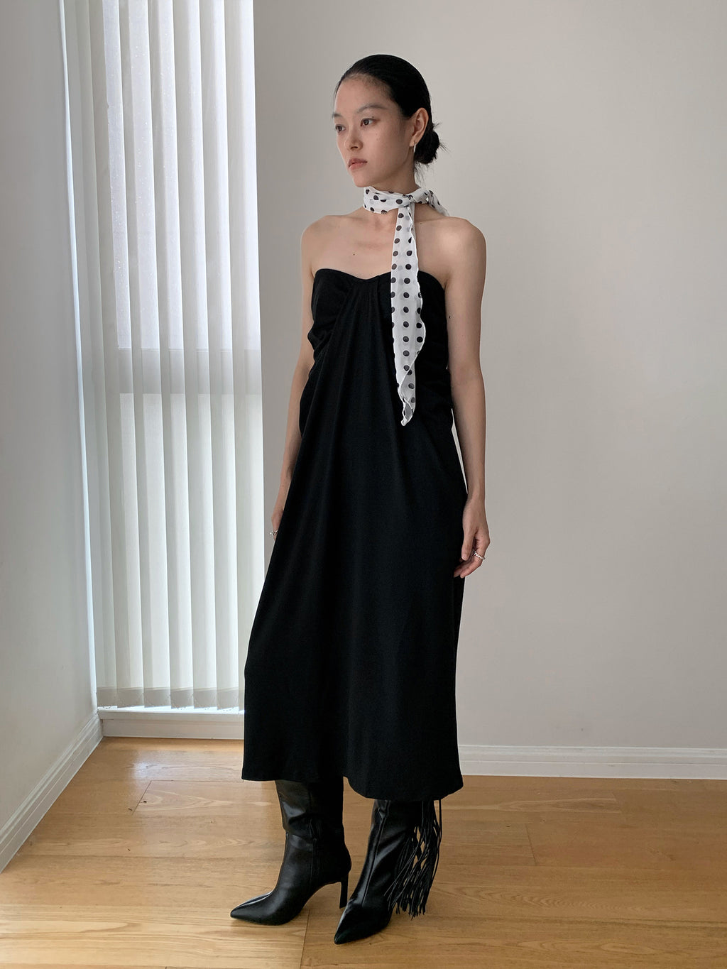 Draped Ruched Maxi Mermaid Skirt Dress