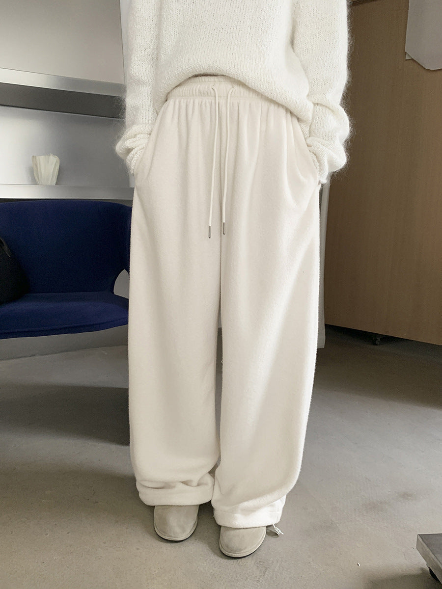 Thick Fleece Warm Versatile Fluffy Sweatpants