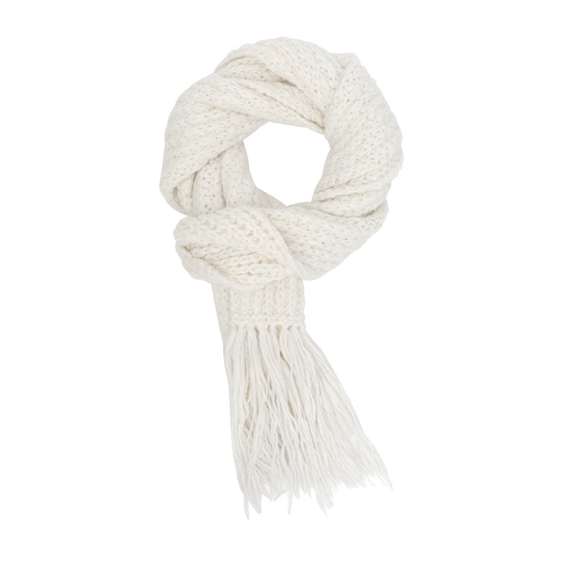Warm Wool Knit Scarf